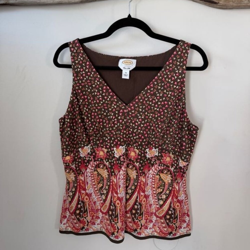 100% Pure Silk Talbots Fairycore Tank Top